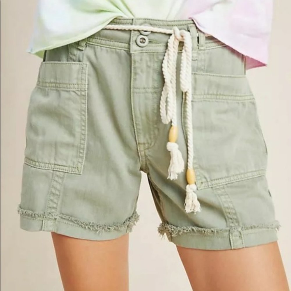Anthropologie Green Wilder Utility Shorts Size 28 - Picture 1 of 10
